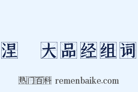 涅槃大品经组词是什么意思的图片